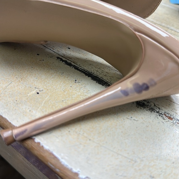 Steve Madden Sinful Nude Suede Leather Mules Heels Size 8.5 - Picture 5 of 7